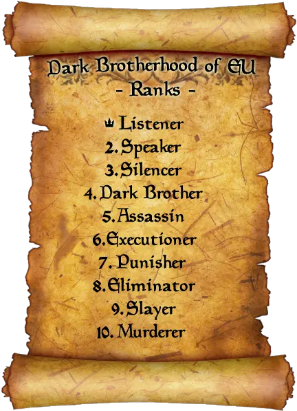 Dark Brotherhood Of Eu Ps4 130 Members Trading Social Old Paper Png Dark Brotherhood Logo
