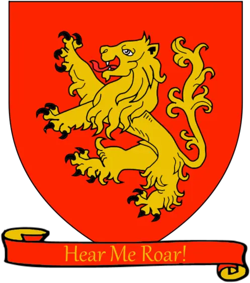 Filea Song Of Ice And Fire Arms House Lannister Red Lannister Coat Of Arms Png Scroll Design Png