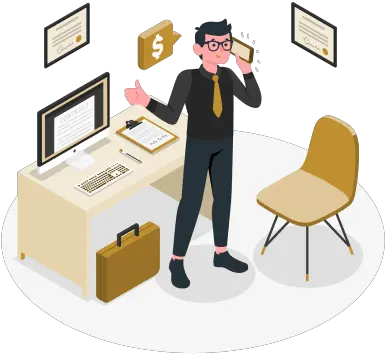Angelhub Business Development Manager Png Man At Desk Icon
