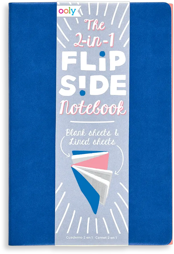 Flipside Double Sided Notebook Blue Art Paper Png Blank Book Cover Png