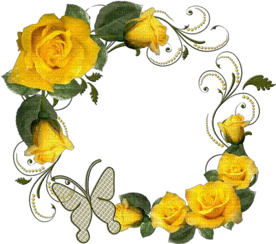 Download Hd Yellow Rose Frame Jaune Yellow Rose Png Frame Yellow Roses Png