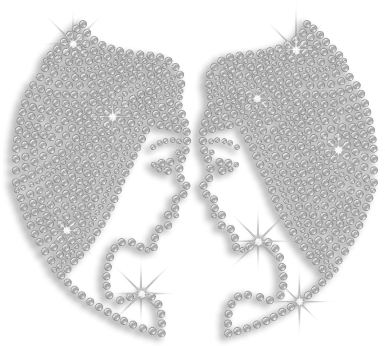 Crystal Gemini Symbol Iron On Rhinestone Transfer For Adult Png Gemini Icon