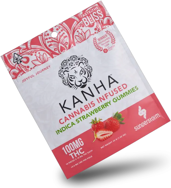 Kanha Gummies Sunderstorm Strawberry Png Strawberry Png