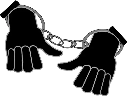 Hands Enclosed In Handcuffs Public Domain Vectors Handcuffed Png Yg Icon