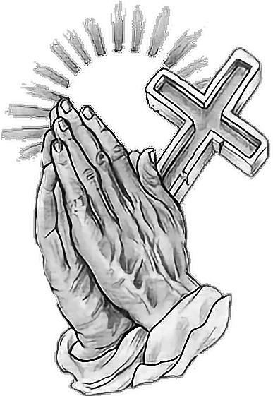 Phaccp26 Praying Hands And Cross Clipart Png Pack 6073 Praying Hands Tattoo Drawing Cross Clipart Png