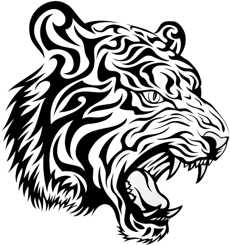 Download Tattoo Studio Picsart Free Frame Clipart Png Tattoo Of Tiger Face Face Tattoo Png