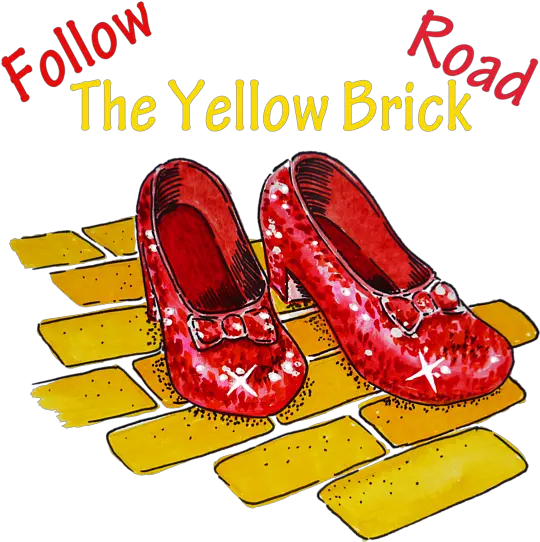 Yellow Brick Road Ruby Slippers Wizard Ruby Slippers The Wizard Of Oz Png Yellow Brick Road Png