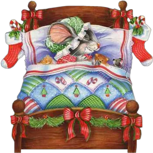 4570book Christmas Father Clipart Png Bed In Pack 4575 Mouse Sleeping In Bed Clipart Bed Clipart Png