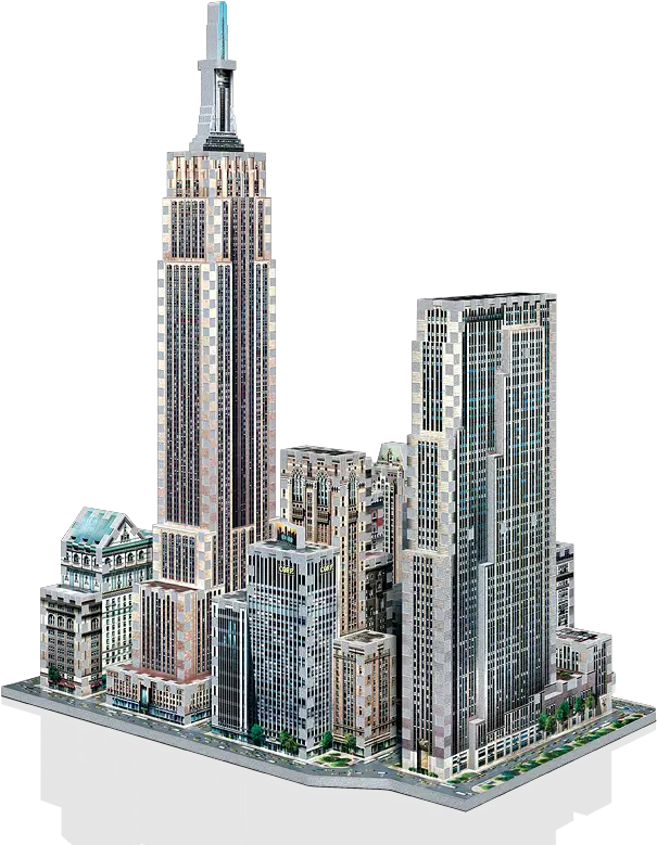 Download Midtown West 3d Puzzle From Wrebbit Puzzle 3d Tribune Tower Png Empire State Building Png