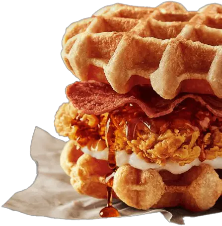 Waffle Png Image Waffle Zinger Burger Kfc Waffle Png