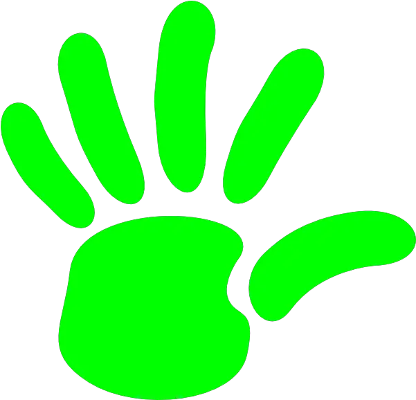 Handprint Outline Green Hand Print Clip Art Cartoon Green Hand Png Handprint Png