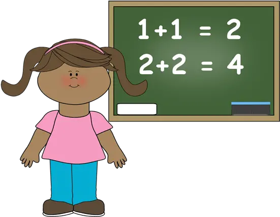 Girl Working Kid Math Clip Art Png Math Clipart Png