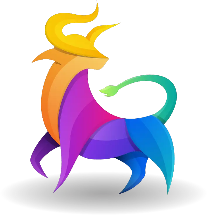 Colorful Gradient Bull Logo Premium Vector By Begin Sapdian Fictional Character Png Bull Logo Png