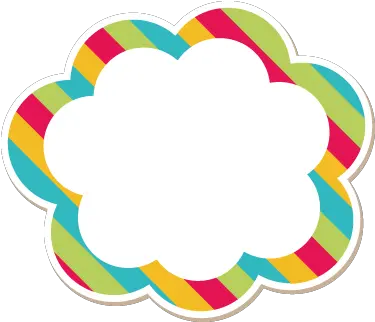 Download Hd Personalised Colourful Cloud Sticker Forma De Nube Redonda Png Animada Nube Png