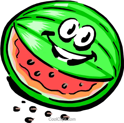 Cartoon Watermelon Royalty Free Vector Clip Art Illustration Cartoon Watermelon Png Watermelon Png Clipart