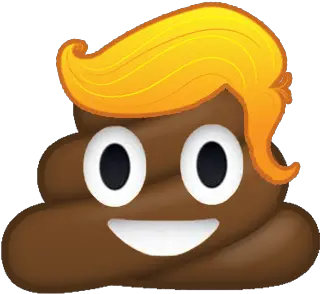 Donald Trump Style Poop Emoji Png Poop Emoji With Hair Donald Trump Face Transparent