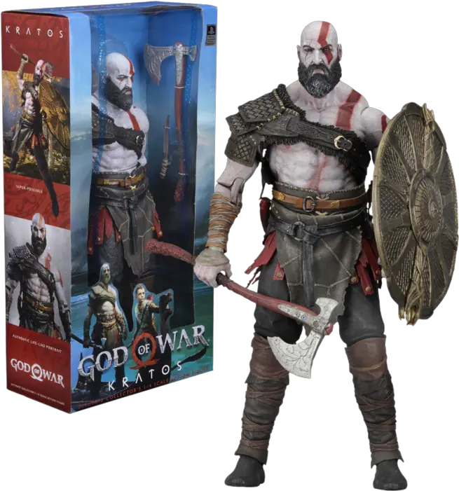 God Of War 2018 Kratos 14 Scale Action Figure Neca Kratos God Of War 4 Png Scale Figures Png