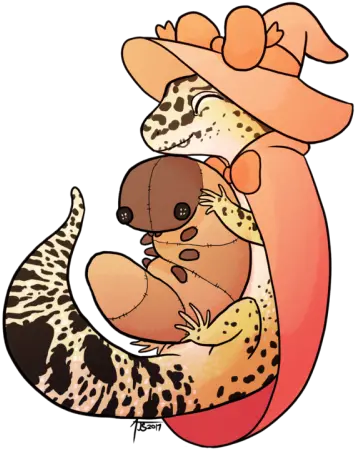 Cute Lizard Reptiles Animal Drawings Leopard Gecko Stickers Png Leopard Gecko Png