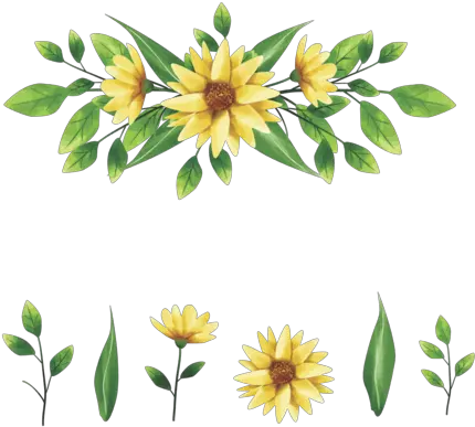 Yellow Floral Arrangement Wreath And Leaf Style Watercolor Manchas De Acuarela Png Amarilla Leaf Wreath Png