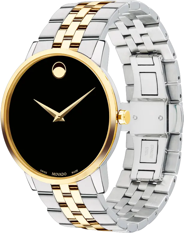 Movado Museum Classic Menu0027s Two Toned Bracelet Watch Movado Museum Classic Diamond Png Rev Classic Icon