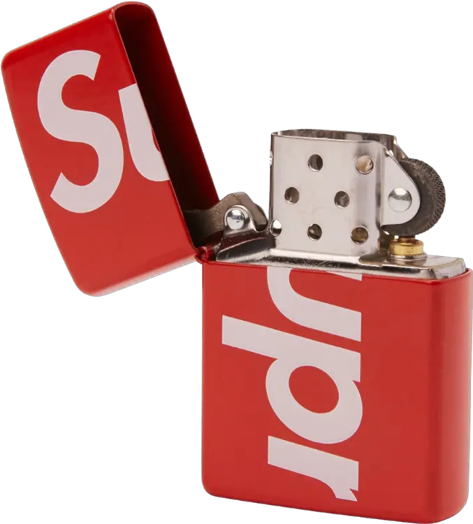 Supreme Logo Zippo Red Supreme Zippo Png Supreme Logo Png