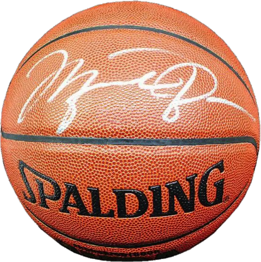 Michael Jordan Chicago Bulls Nba Authentic Autographed Spalding Basketball Png