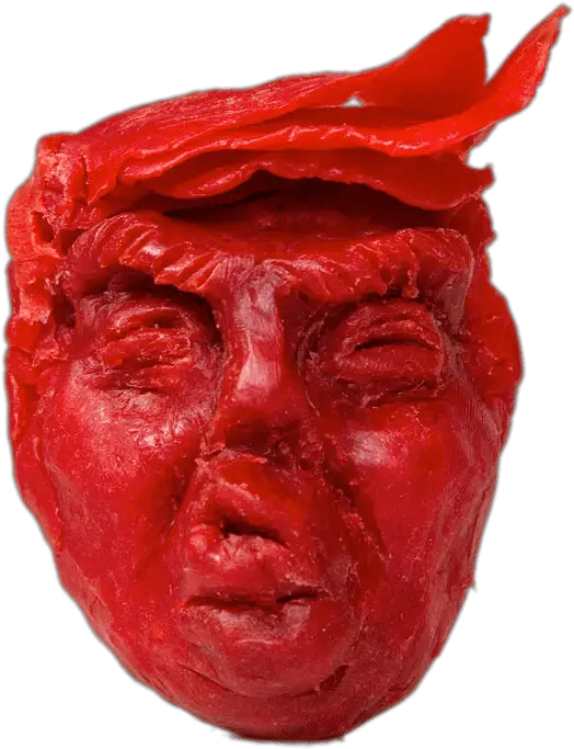 Babybel Wax Trump Babybel Wax Sculptures Full Size Png Babybel Culture Wax Trump Head Transparent Background