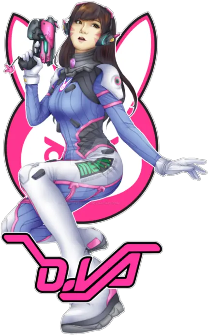 Overwatch Fan Art Genji Dva Mccree Pharah Dva Bunny Icon Transparent Bg Png Dva Png