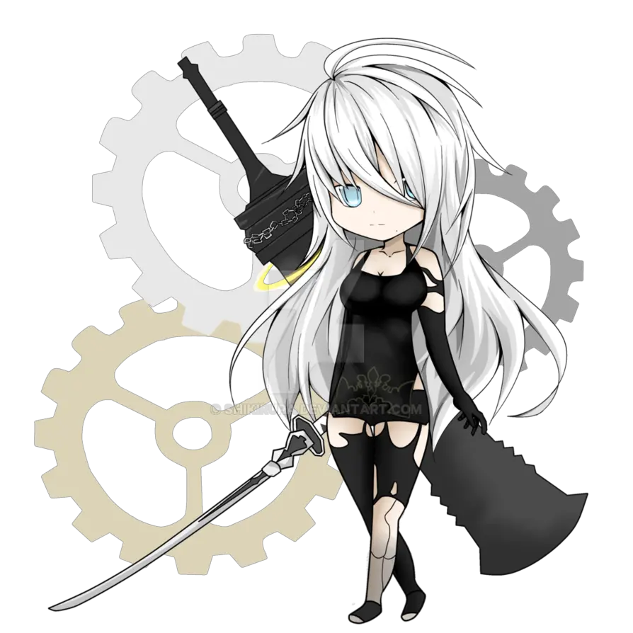 Chibi A2 Nier Automata Weapons A2 Full Size Png Download Nier A2 Chibi Nier Automata Png