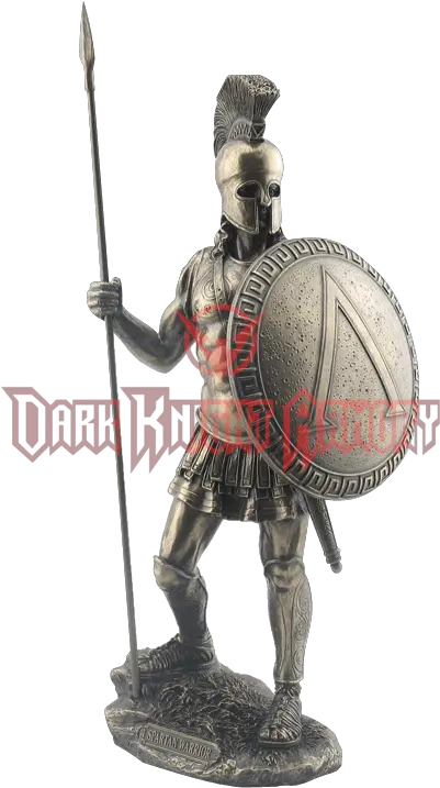 Spartan Warrior With Spear And Hoplite Shield Statue Roman Knights Spear Png Roman Statue Png