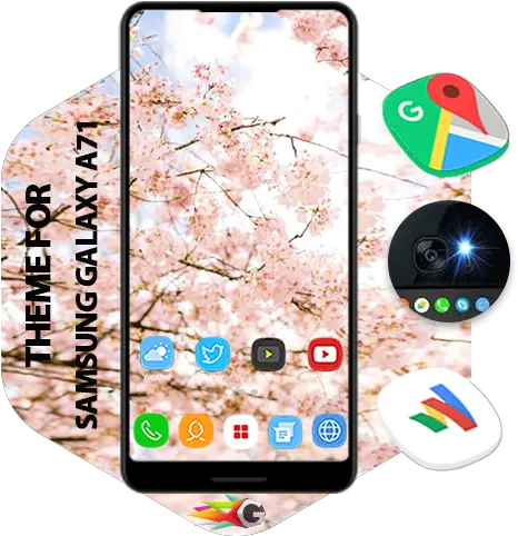 Launcher Theme For Galaxy A71 Apk Gambar Icon Realme C3 Png Galaxy S3 Eye Icon