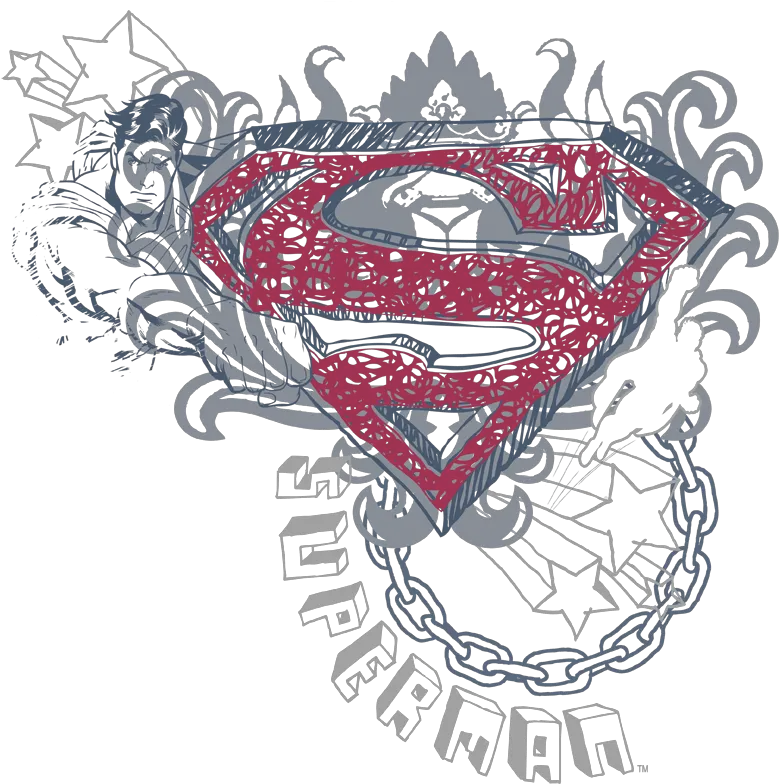 Superman Star And Chains Menu0027s Regular Fit T Shirt Tau Beta Sigma Crest Png Superman Logo Drawing