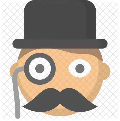 Free Top Hat Icon Of Flat Style Man Monocle Icon Png Top Hat Icon