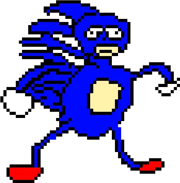 Sanic The Hedgehog Pixel Art Png Image Sonic Gotta Go Fast Meme Sanic Transparent