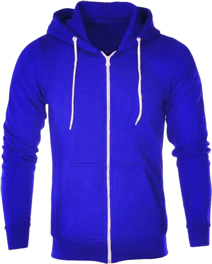 Download Hd Plain Royal Blue Hoodie Jacket With Zipper Blue Jacket Png Zipper Transparent