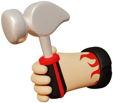 Premium Hand With Screwdriver 3d Illustration Download In Mallet Png Hammer And Screwdriver Icon