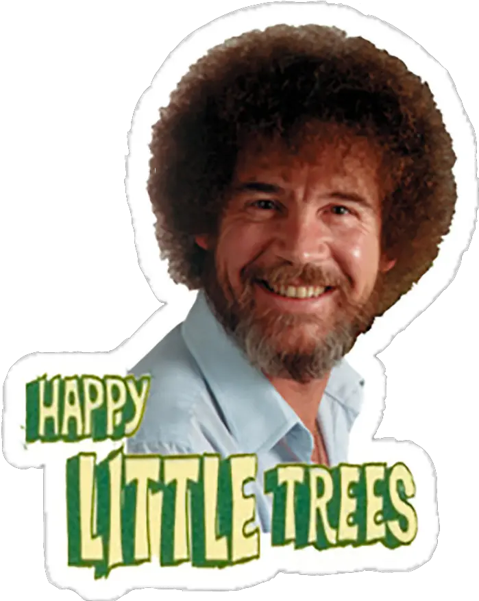 Bobross Sticker By M Bob Ross Happy Little Trees Quote Png Bob Ross Png