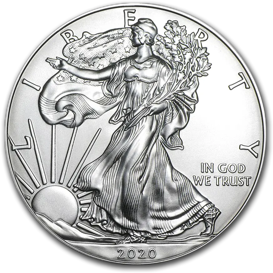 2020 1 Oz America Eagle 999 Silver Coin Bu American Silver Eagle Coins Png Silver Png