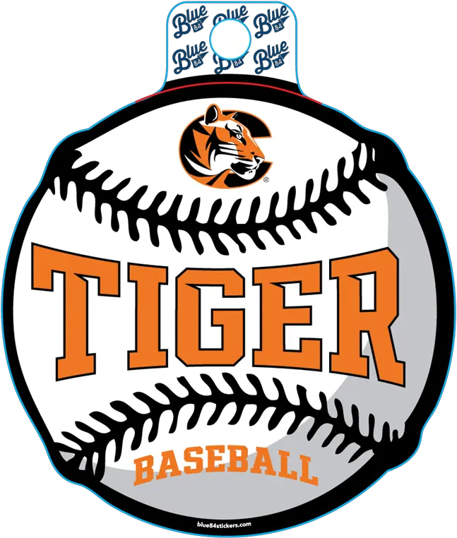 Sticker B84 C Tiger Baseball Cowley College Bookstore Cowley County Community College Png Tiger Scratch Png