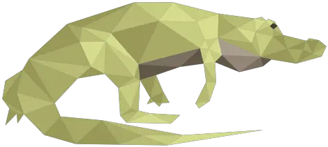 Alligator Walking Low Poly Transparent Png U0026 Svg Vector Animal Figure Alligator Icon