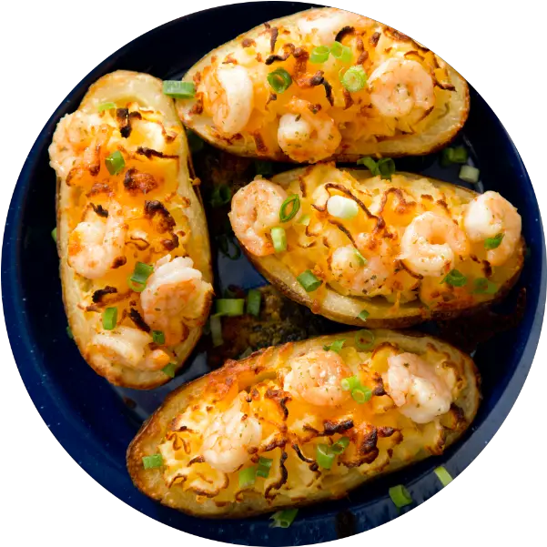 Shrimp Stuffed Twicebaked Potatoes Recipe Seapak Potatoes With Stuffed Shrimp Png Potato Png Transparent