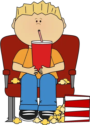 Watching Movies Clipart Boy Cinema Clipart Png Popcorn Clipart Png
