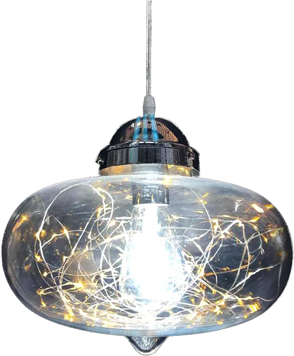 Baffle Adjustable Bauble Pendant Light W Fairy String Lights Inside Ceiling Fixture Png String Light Png