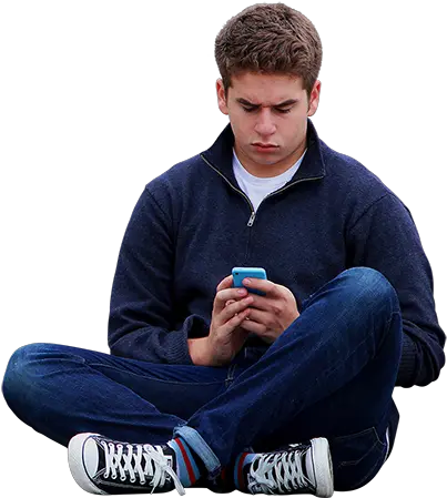Man Texting Youth Mental Health In Coronavirus Png Texting Png