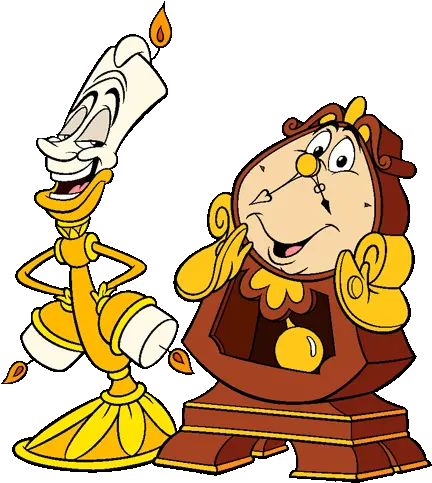 Library Of Beauty And Beast Image Freeuse Download Png Files Lumiere And Cogsworth Beauty And The Beast Png