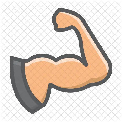 Arm Muscle Icon Of Colored Outline Gym Muscle Icon Png Muscle Arm Png