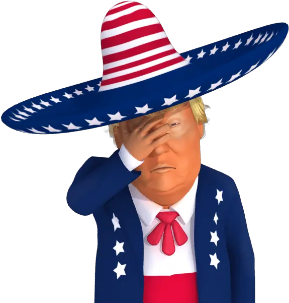 Face Caricature Cap Donald Trump Png Face Palm Png