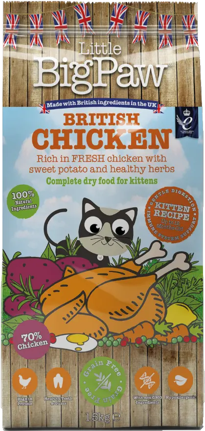British Chicken Complete Dry Food For Kittens 15kg Love Png Kitten Png