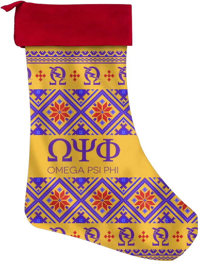 Omega Psi Phi Christmas Stocking Christmas Day Full Size Decorative Png Omega Psi Phi Png