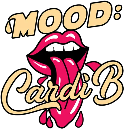 Mood Cardi B Men Sweatshirt Hashtagbay Cardi B Logo Png Cardi B Png